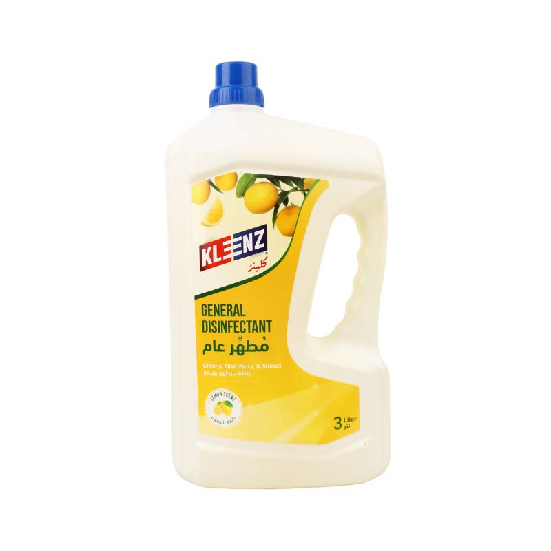 كلينز مطهر عام برائحة الليمون | سعة 3 لتر – يوفر تنظيفاً فعالاً وقتلاً للجراثيم مع لمسة لمعان