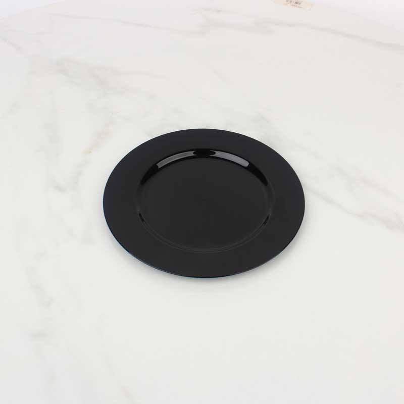 حزمة صحون بلاستيك اسود قطر  16 سم – 8 صحون