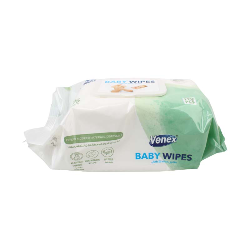 Venex مناديل مبللة للأطفال 120 منديل – صبار مع كريم