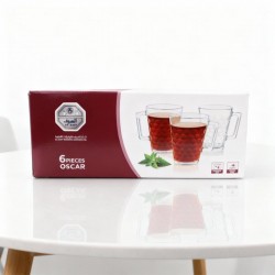 بيالة أوسكار 250 مل – طقم 6 حبات – زجاج فاخر