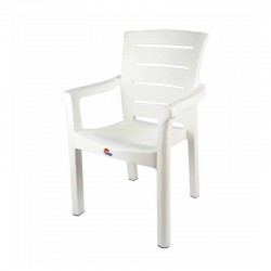 كرسي بلاستيك كاديرا – أبيض