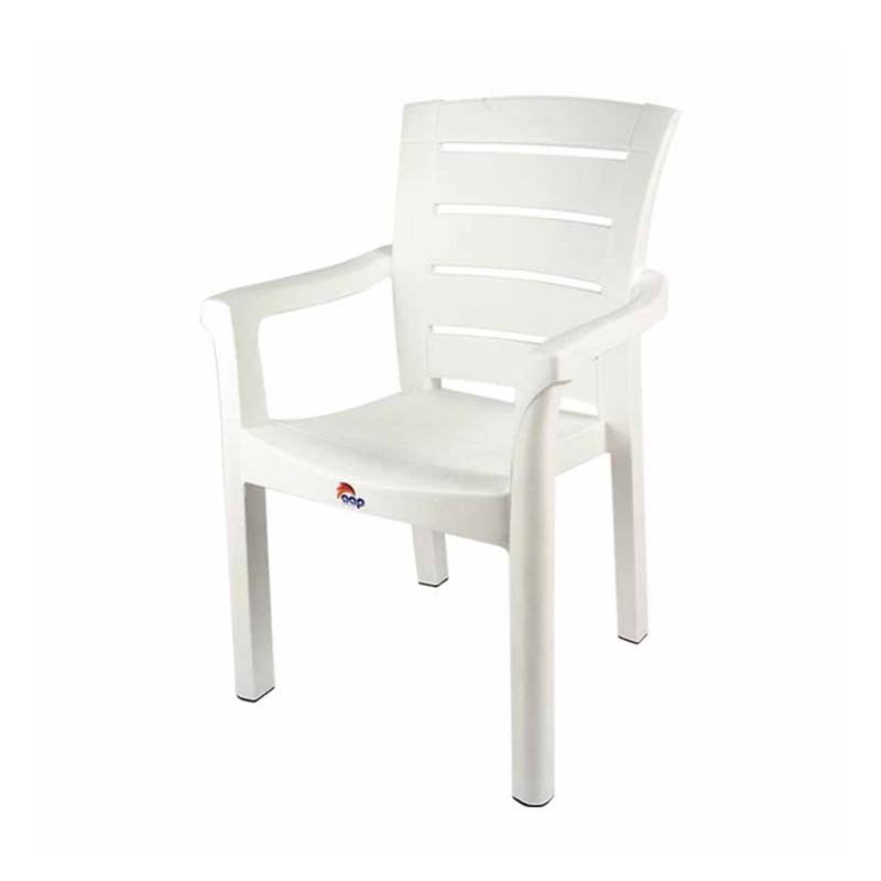 كرسي بلاستيك كاديرا – أبيض