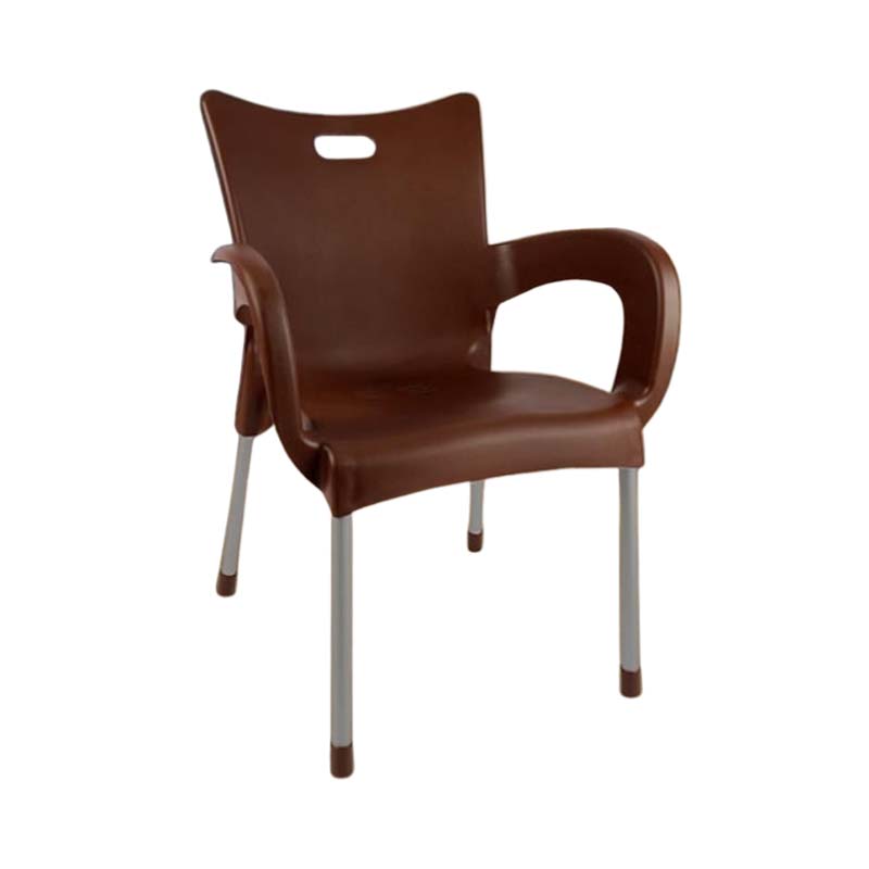 كرسي بلاستيك بأرجل المنيوم – قوي وعملي