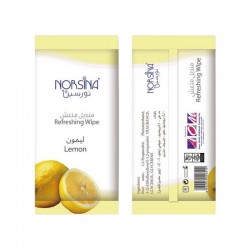 نورسينا مناديل منعشة برائحة ليمون – 50 منديل