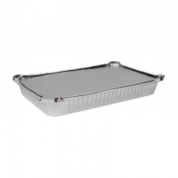 كرتون صحون قصدير المنيوم مع غطاء ورق – 300 حبة