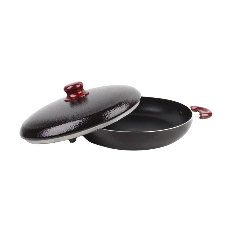 طقم مقالي كورية غير لاصق 4 حبات مع اغطية