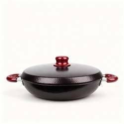 مقلاة كورية غير لاصق مع اغطية - 4 مقاسات