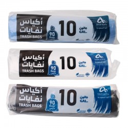 اكياس نفايات الفا جالون 10 – 90 كيس (ابيض / اسود / ازرق)