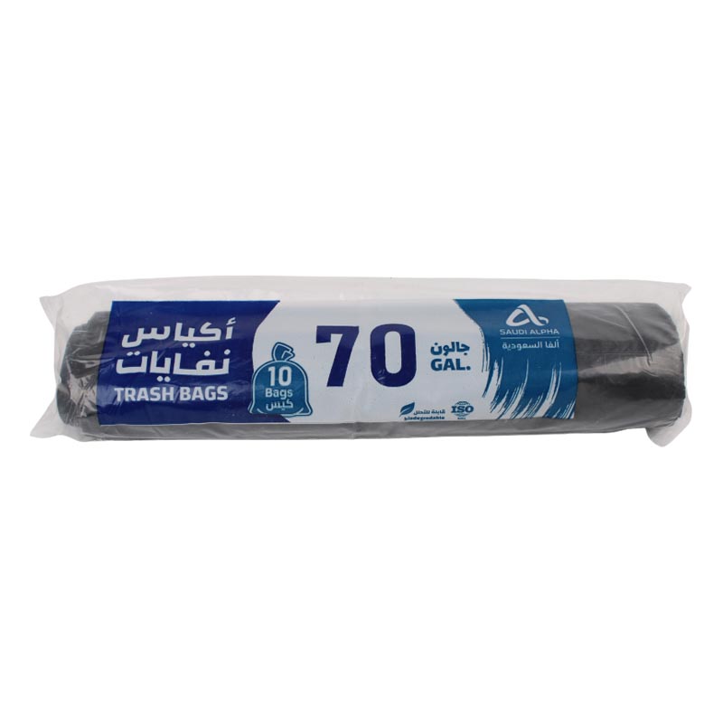 اكياس نفايات من الفا | جالون 70 | 10 كيس اسود