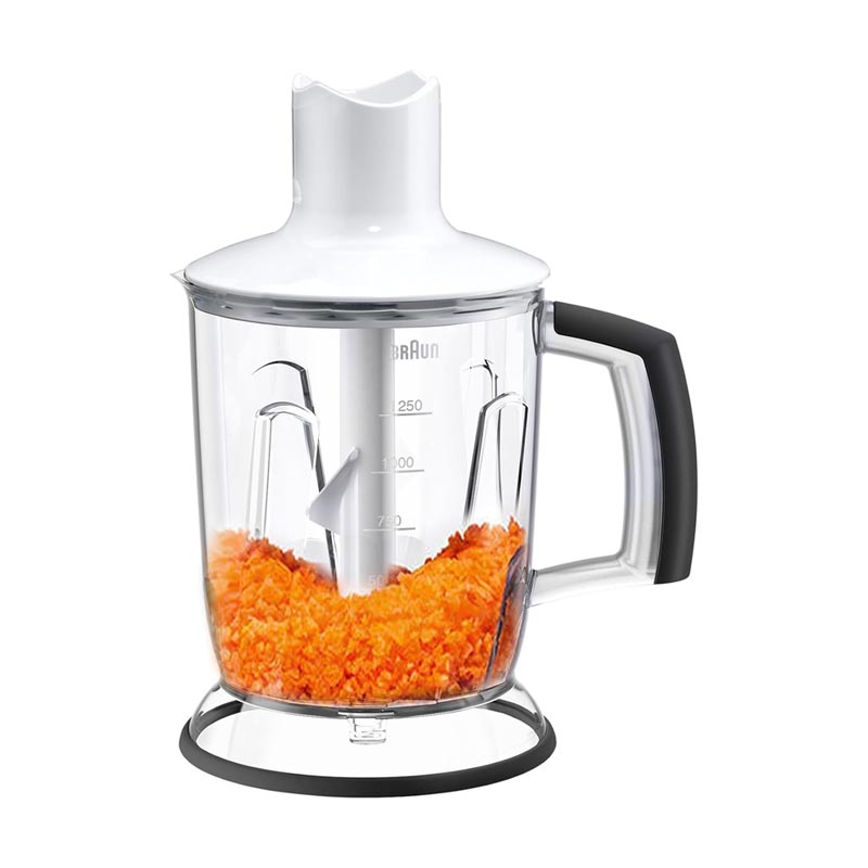 خلاط يدوي براون مالتي كويك 3 MQ 3048 حمص | 700 واط مع دورق 600 مل، برطمان 1.25 لتر، مطحنة قهوة وتوابل، خفاقة، مفرمة وسكين سحق الثلج