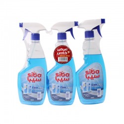 سيبا منظف وملمع الزجاج بخاخ 630 مل 3 بخاخات