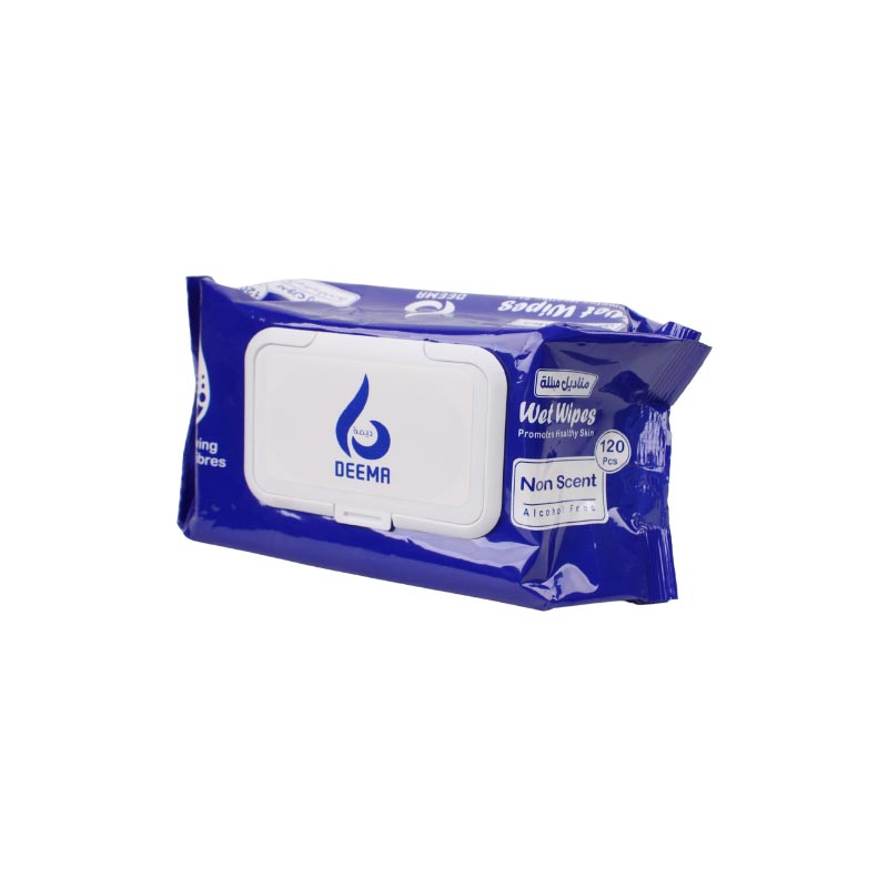 ديمة مناديل مبللة 120 منديل – بدون رائحة وخالية من الكحول