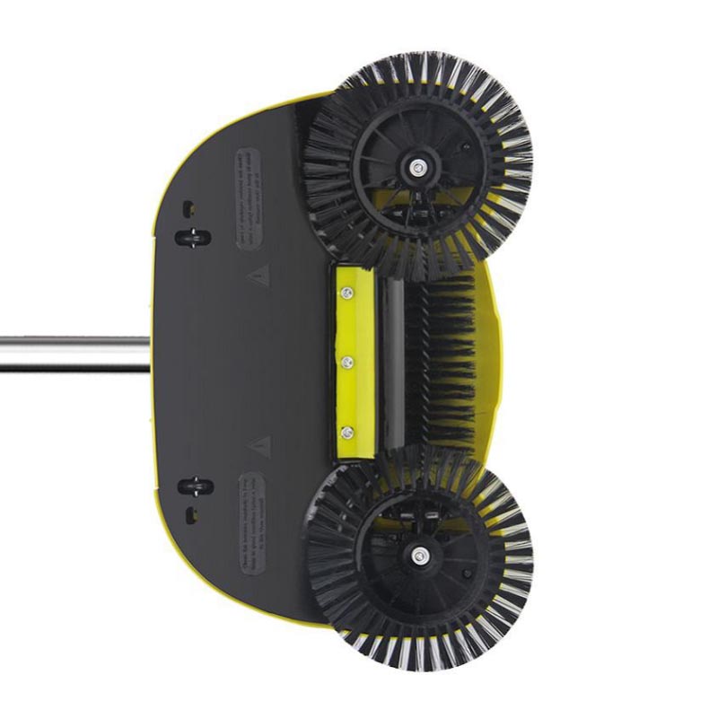 ماكينة كنس يدوية متعددة الوظائف – مكنسة وممسحة أرضيات بفرش دوارة 360 درجة مع جاروف مدمج