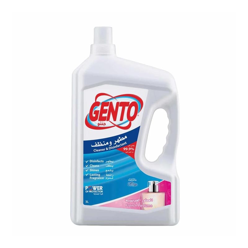 جنتو مطهر ومنظف متعدد الاستخدام برائحة العطور الفرنسية – 3 لتر