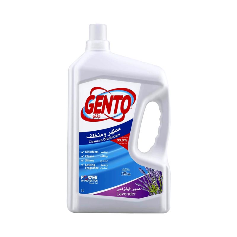 جنتو مطهر ومنظف متعدد الاستخدام برائحة عبير الخزامى – 3 لتر