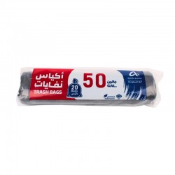  كيس نفايات الفا 50 جالون اسود – 20 كيس
