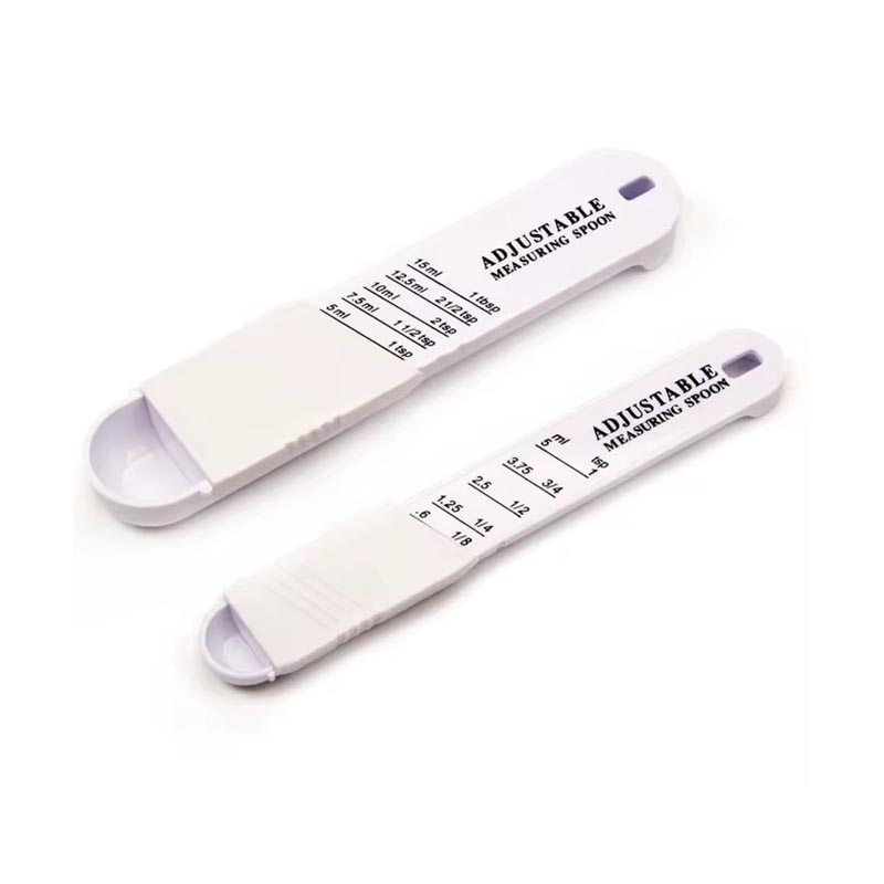 طقم ملاعق معيارية بلاستيك قابلة للتعديل لقياس المكونات الجافة والسائلة | 2 قطعة