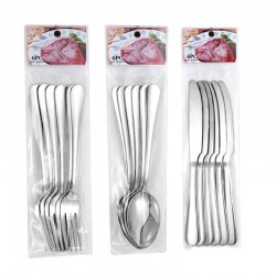 طقم ملاعق وشوك وسكاكين ستانل ستيل – 18 قطعة