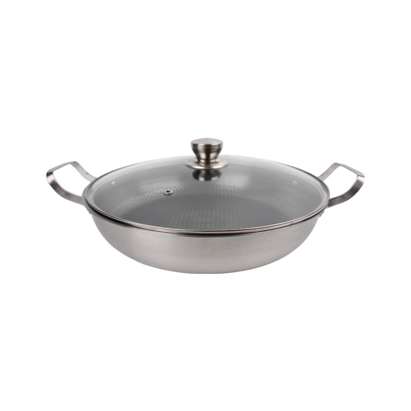 قدر استانلس ستيل عالي الجودة بغطاء زجاج بفتحة تهوية ومقبض عازل للحرارة | قطر 24