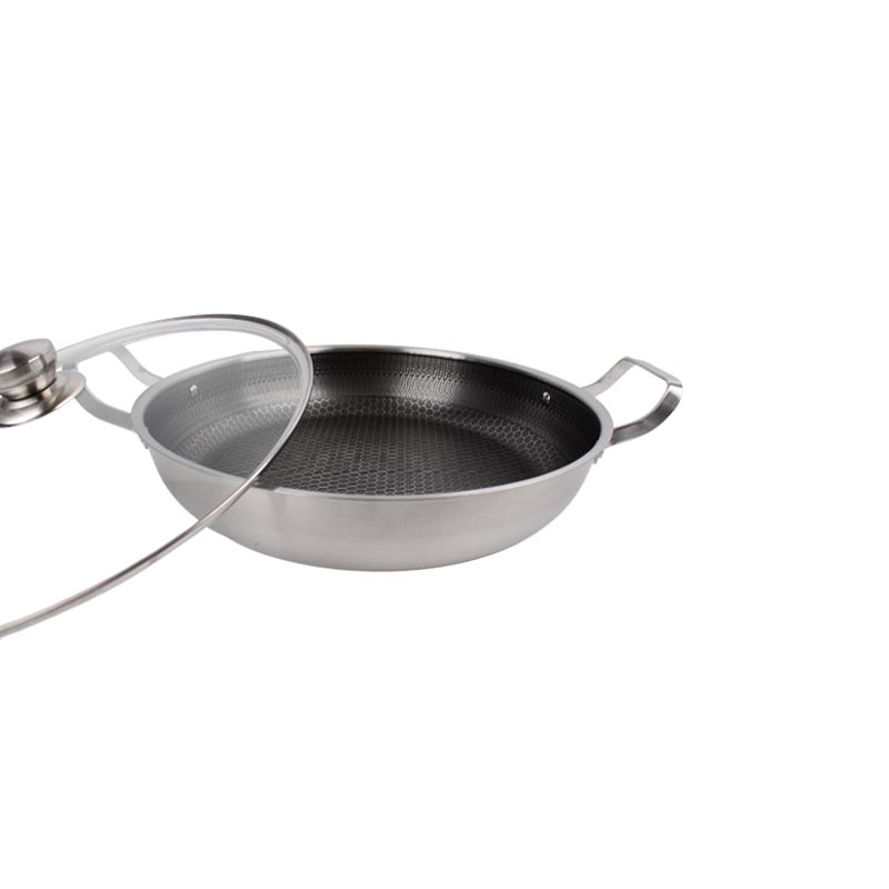 قدر استانلس ستيل عالي الجودة بغطاء زجاج بفتحة تهوية ومقبض عازل للحرارة | قطر 24