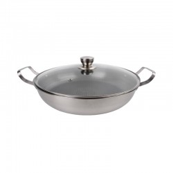 قدر استانلس ستيل بغطاء زجاج – قطر 26