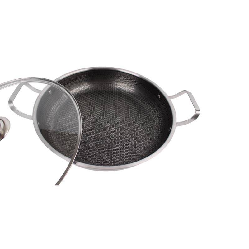 قدر استانلس ستيل عالي الجودة بغطاء زجاج بفتحة تهوية ومقبض عازل للحرارة | قطر 26