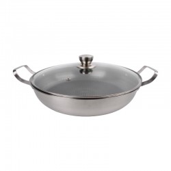 قدر استانلس ستيل بغطاء زجاج – قطر 30