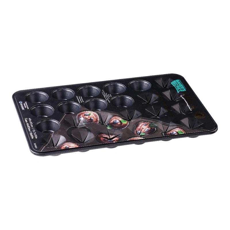 قالب مافن معدني غير لاصق من بيكرز سيكرت - Baker’s Secret | يتسع لـ 24 قطعة مافن – مقاس 40×25 سم