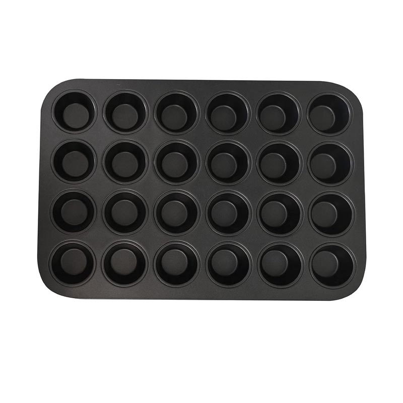 قالب مافن معدني غير لاصق من بيكرز سيكرت - Baker’s Secret | صينية كب كيك ميني 24 تجويف – مقاس 41.8×29 سم