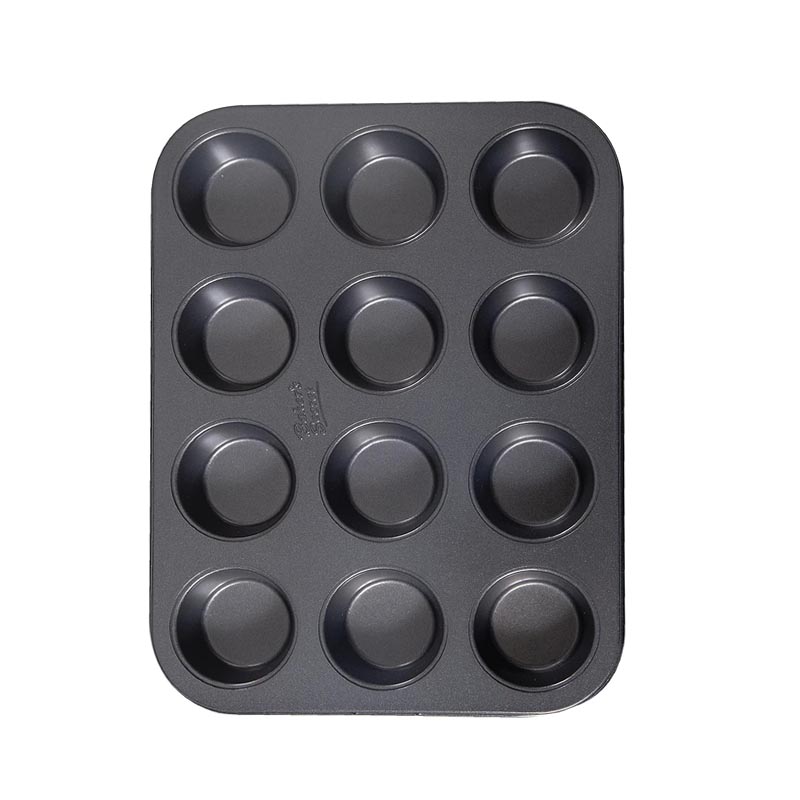 قالب مافن معدني غير لاصق من بيكرز سيكرت - Baker’s Secret | صينية كب كيك 12 تجويف – مقاس 40×28 سم