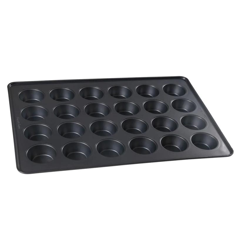 قالب مافن معدني غير لاصق من بيكرز سيكرت - Baker’s Secret | صينية كب كيك 24 تجويف – مقاس 54.5×39.5 سم