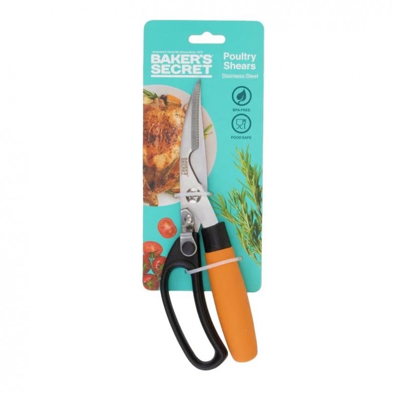 مقص مطبخ عالي الجودة من الستانلس ستيل لتقطيع الدجاج واللحوم من بيكرز سيكرت - Baker’s Secret