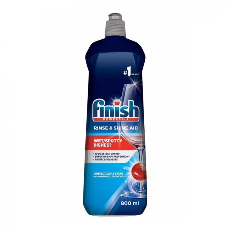 سائل مساعد الشطف فينيش باوربول لتنظيف وتلميع الأواني الزجاجية والمعادن – سعة 800 مل