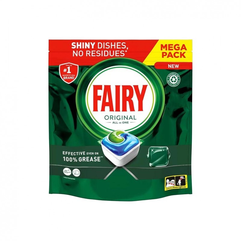 كبسولات فيري اوريجنال الكل في واحد لتنظيف وتلميع الأواني – عبوة 14 كبسولة