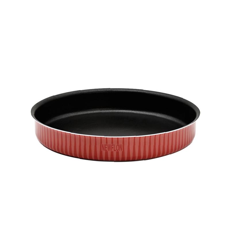 صينية فرن دائرية من نيوفلون – قطر 32 سم وعمق 5 سم، بمواد إيطالية، صناعة سعودية، توزيع حراري متساوٍ وسطح سهل التنظيف