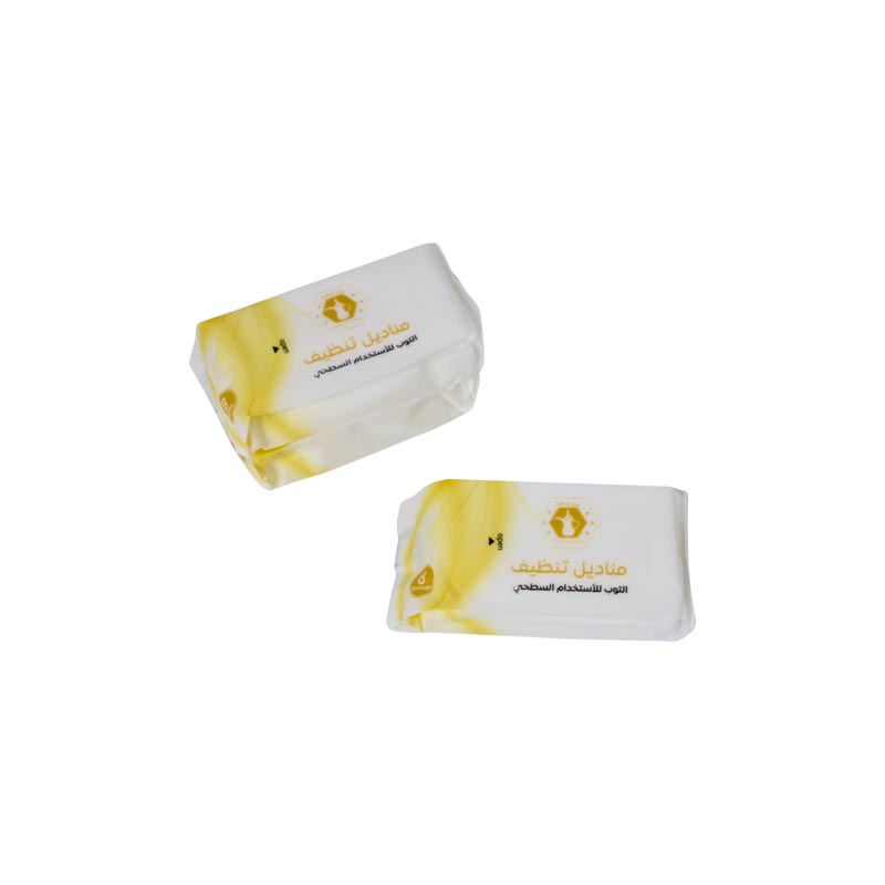 حزمة مناديل تنظيف للثياب من تميز الراقي – مناديل مبللة للاستخدام السطحي فقط – تحتوي الحزمة على 10 اكياس