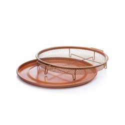 صينية قلي نحاسية دائرية غير لاصقة – طقم 2 قطعة