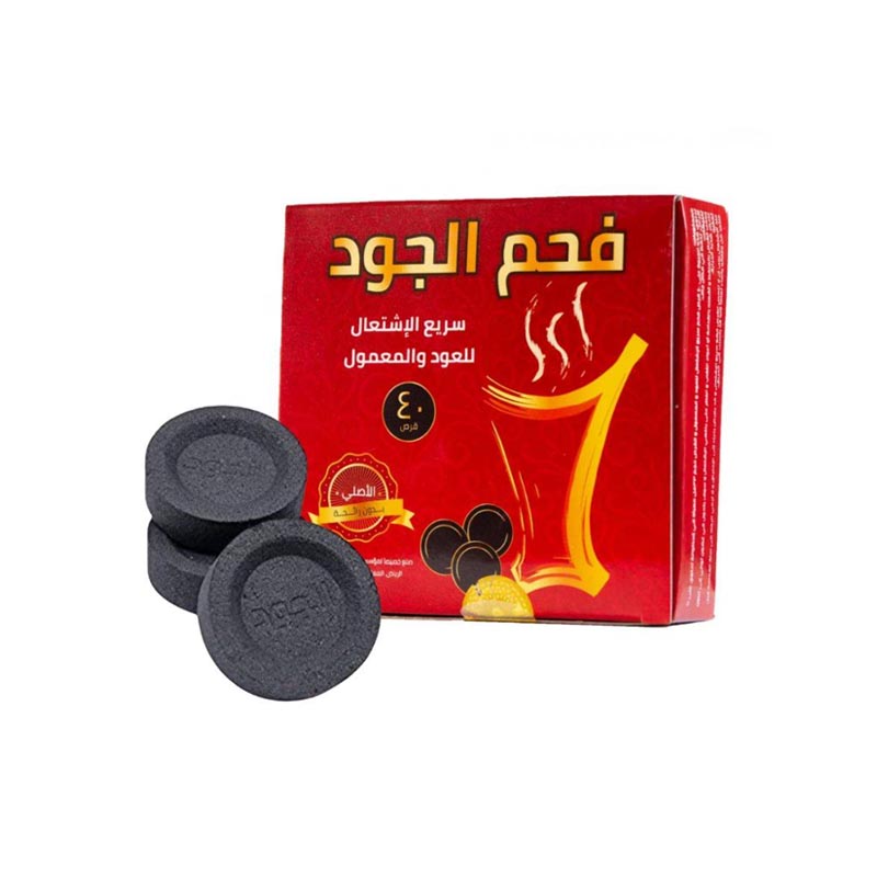 فحم الجود الاصلي سريع الاشتعال للعود والمعمول بدون رائحة – عبوة تحتوي على 40 قرص