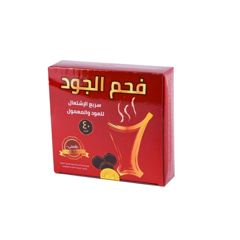 فحم الجود الاصلي سريع الاشتعال للعود والمعمول بدون رائحة – عبوة تحتوي على 40 قرص