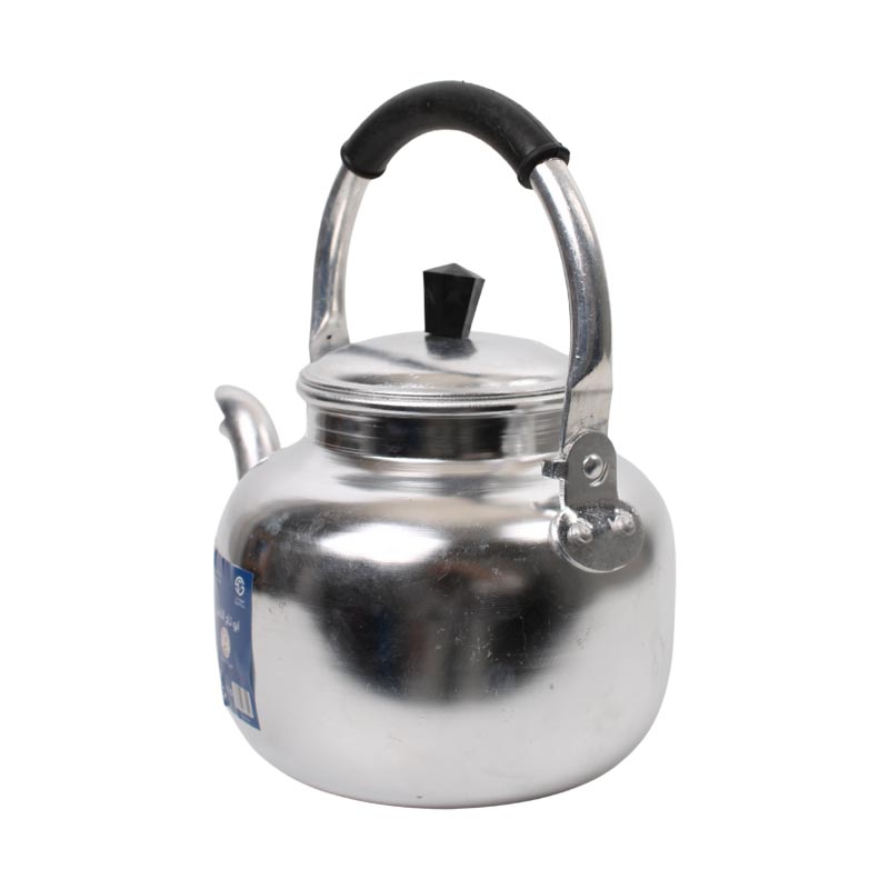 ابريق شاي المنيوم ابو تاج الاصلي دائري مقاس 14 – تصميم متين ومقاوم للتآكل