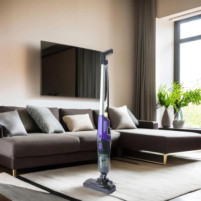 مكنسة كهربائية يدوية محمولة من كولين | قدرة 600 واط – لون ارجواني – مع اكسسوارات متعددة وضمان سنتين