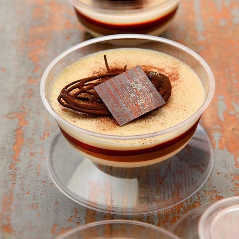 علب حلى بلاستيك دائرية شفافة مع غطاء محكم – قطر 9 سم، عمق 4 سم – حزمة تحتوي على 50 حبة