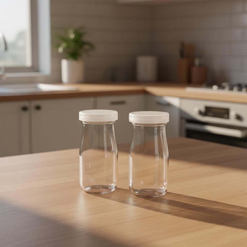 حزمة علب بلاستيك شفافة للعصير والقهوة الباردة – سعة 100 مل، مع أغطية محكمة الإغلاق، تحتوي على 12 علبة