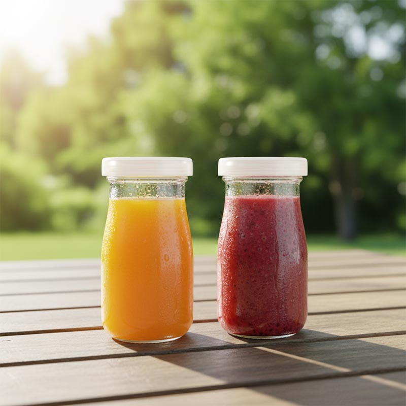 حزمة علب بلاستيك شفافة للعصير والقهوة الباردة – سعة 100 مل، مع أغطية محكمة الإغلاق، تحتوي على 12 علبة