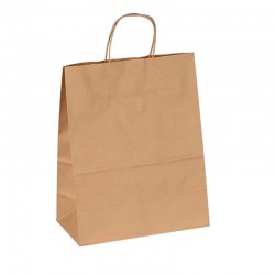 كرتون اكياس ورقية بنية بمقبض – مقاس M