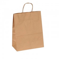 كرتون اكياس ورقية بنية بمقبض – مقاس S