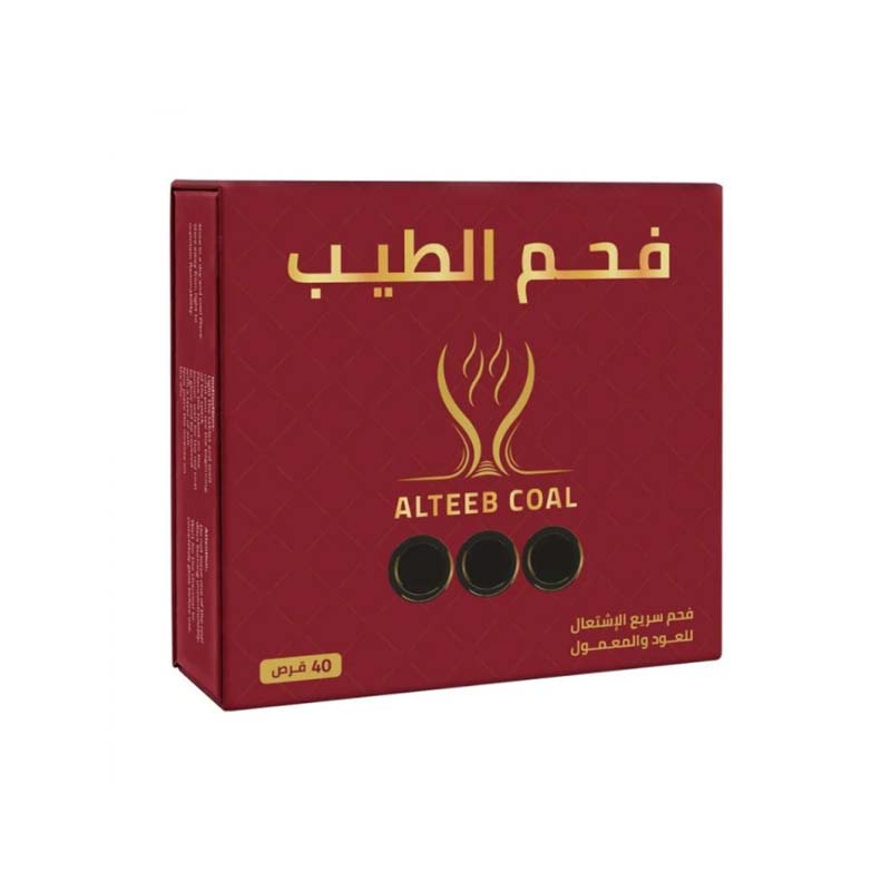 فحم الطيب سريع الاشتعال للاستخدام مع المباخر والعود والبخور – 40 قرص