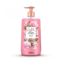 غسول يدين لوكس معطر بزيت اللوز والورد الناعم – 500 مل