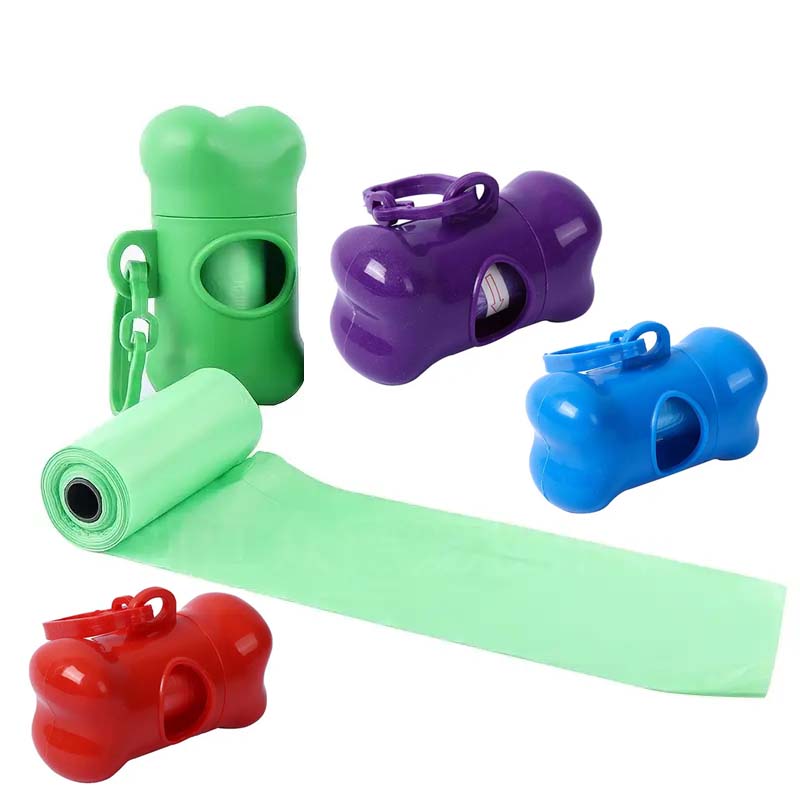 اكياس نفايات متعددة الاستعمالات مع علبة حفظ وتعليق بشكل عملي | 5 لفائف اكياس ملونة برسومات لطيفة مع علبة بلاستيكية مزودة بخطاف