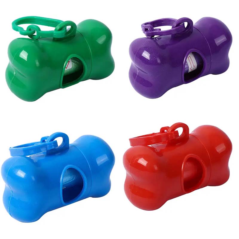 اكياس نفايات متعددة الاستعمالات مع علبة حفظ وتعليق بشكل عملي | 5 لفائف اكياس ملونة برسومات لطيفة مع علبة بلاستيكية مزودة بخطاف